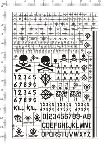 4973-@111 HG ZAKUⅠG.T.Ver 扎古I 雷霆宙域版gd金属贴纸