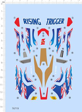 76719整版水贴rising trigger r.takaba火鸟展四驱车模型现货
