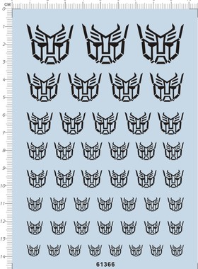 61366  变形博派模型水贴1