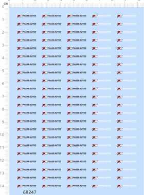 69247整版胶1/43 PA PHASE AUTOS模型车标签水转印水贴纸定做现货