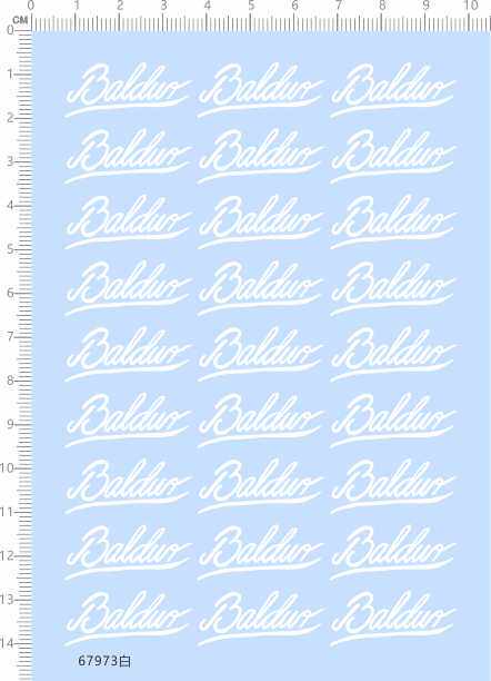 67973整版胶baldur个性签名英文名小丑字比例模型剪纸水贴纸