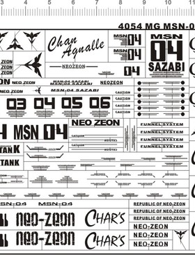 4054-@516 MG MSN-04 Sazabi Ver. gd金属贴