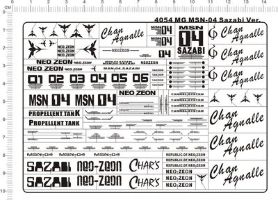 4054-@516 MG MSN-04 Sazabi Ver. gd金属贴