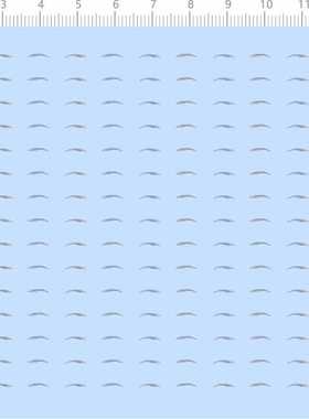 70446整版胶无比例眉毛粘土人娃娃模型自制打样眼睛标签水贴 A6