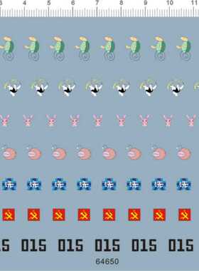 64650-A4516 整版胶 1/72 少女战车水贴纸 现货