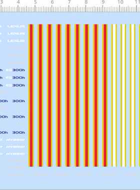 67105整版胶1/18直线红黄白桔橙ES300h雷克萨斯汽车模型剪纸水贴