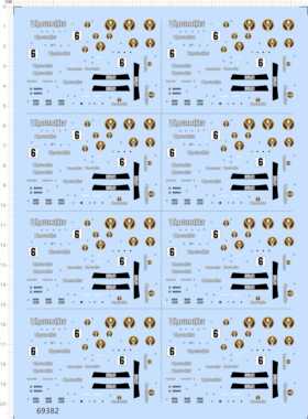 69382整版胶1/64m3m4BMW 635CSI JAGERMEISTER经典赛车模型水贴纸