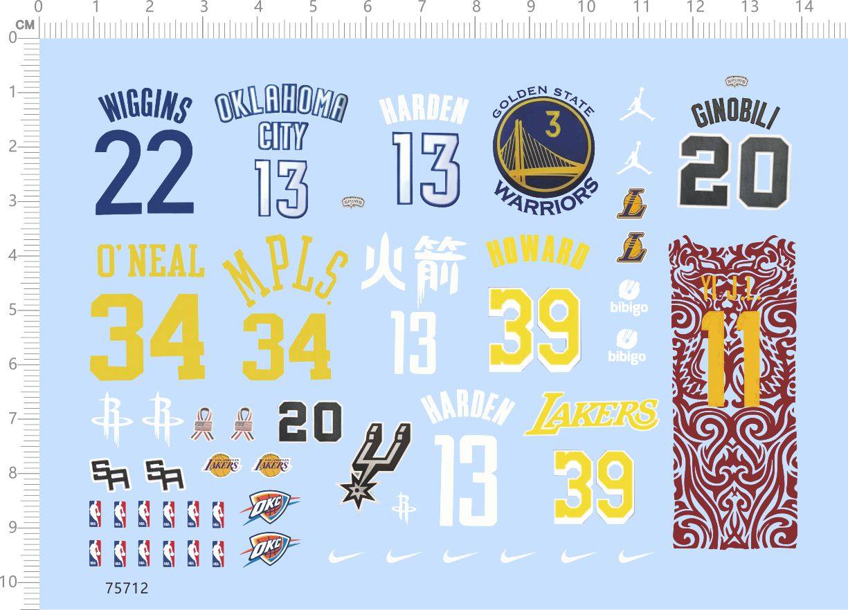 75712整版水贴 MPLS WIGGINS HARDEN YIJL 蓝球水贴nba 2310