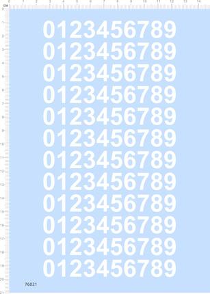 76021字体 ARIAL 阿拉伯数字 编号模型水贴2311