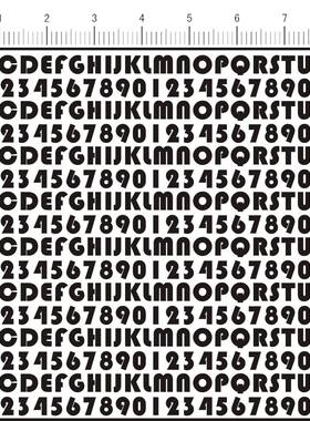 3694   英文字母 数字 数目字 金属贴