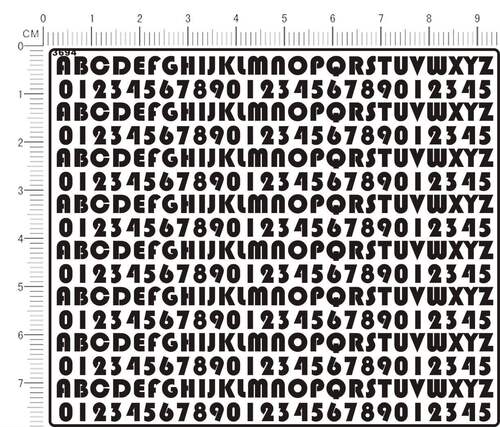 3694   英文字母 数字 数目字 金属贴