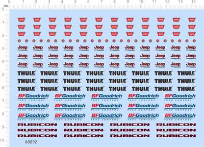 80092整版1/24  miniz 4x4 RUBICON BFGOODRICH THULE JEEP WARN