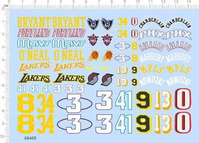 68469娃娃BRYANT PORTLAND MAVS ONEAL LAKERS CHAMBERLAIN篮球