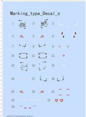 GD269整版胶SCV-70 WHITE BASE EFSF 102 RX-78-2 Marking_type