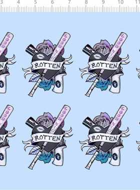 69812整版胶rotten good night SUICIDESQUAD刺青纹身标签水贴纸