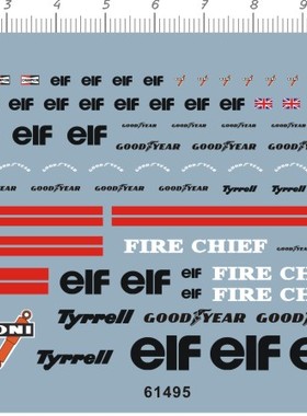 61495- 1/43 champion elf goodyear koni tyrrell 英国旗1