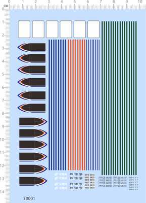 70001整版胶1/160地铁水贴八版城际和谐号火车模型水贴纸标签定制
