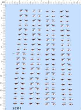 65593马三娘马眼睛0623灰色版gsc粘土人人偶比例模型剪纸水贴纸