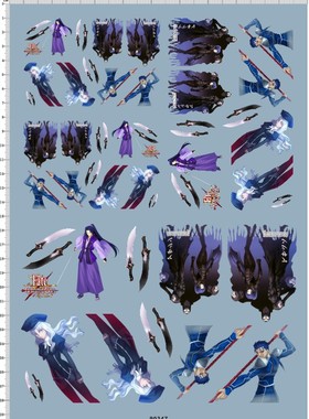 90347 整版胶 Fate Zero 魔术师 痛车去底水贴 A4纸 现货