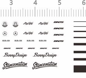 72388整版胶 电镀金 BNDS 190E awge stancenation模型水贴