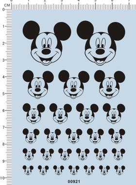 00921-A5901迪斯尼米奇Mickey 模型车水贴