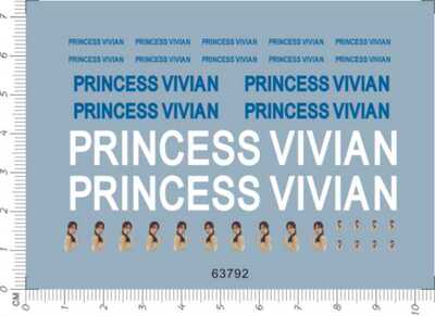 63792-14101 1/400 princess vivian AIDA号利华邮轮水贴纸