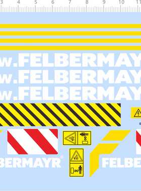 74280整版水贴 1/14 FELBERMAYR 拖头 模型车水贴定做打印五月