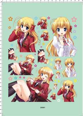 20061-A40504 1/10 Fortune Arterial千堂瑛里华水贴不干胶A4纸