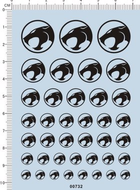 00732-A2907 -霹雳猫 THUNDERCATS 模型车水贴纸