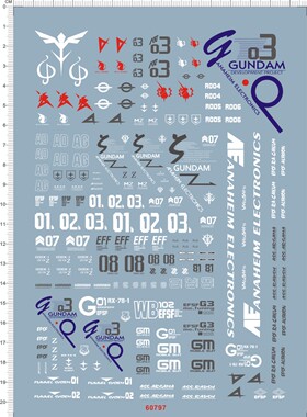 60797-8401/02 MG GP03S sazabi 08独角兽海牛小松原博之gd水贴22