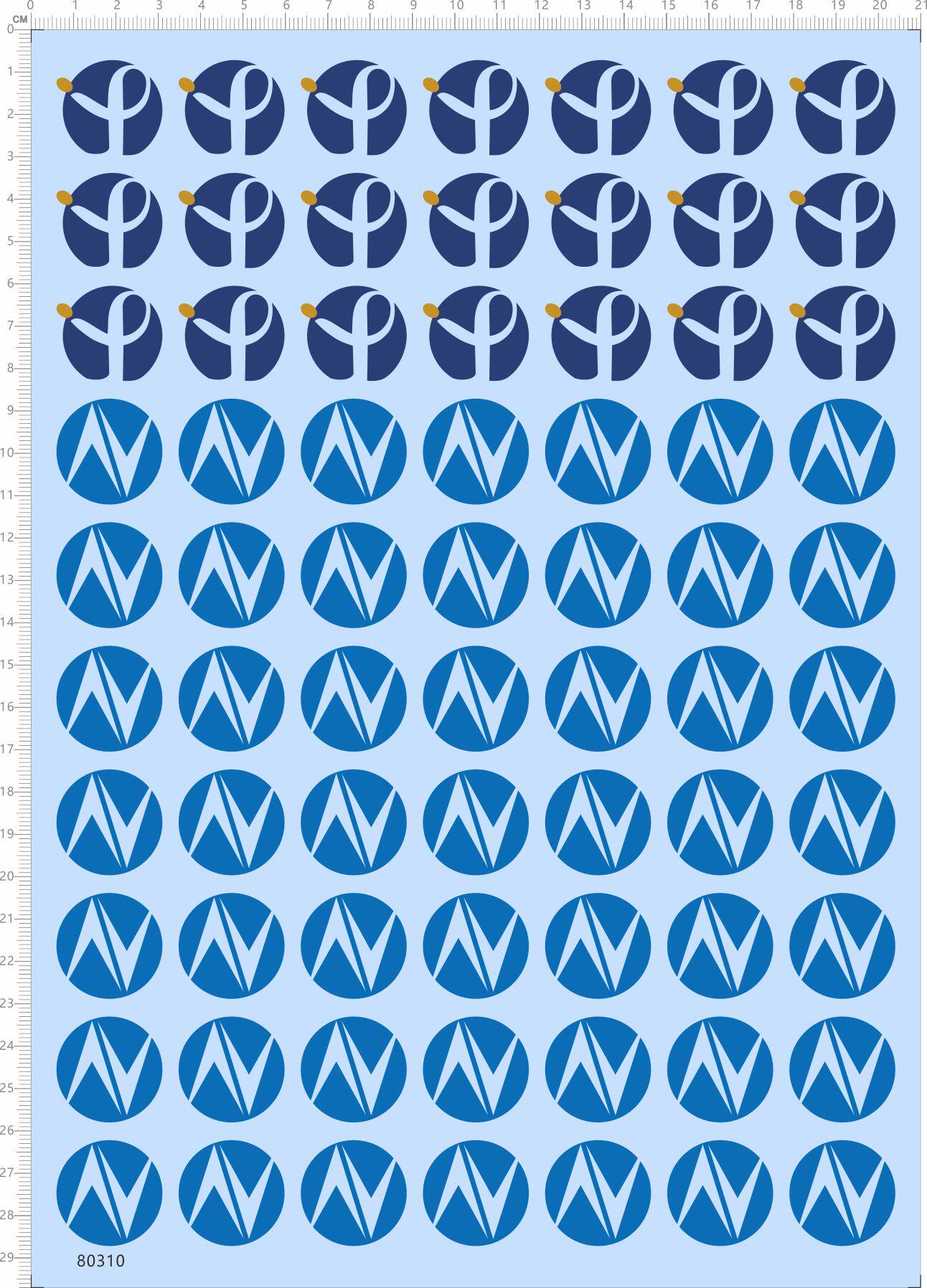 80310整版胶 闪电 小米音响 模型水贴