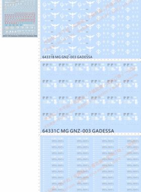 64331沙扎比Gadessa GARAZZO Gaddess GNZ-003吉翁Z元祖gd水贴纸2