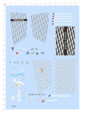 82302模型水贴奢侈车钥匙涂装印花集兔子bmw applo eva 定做现货