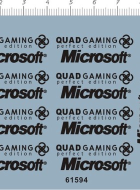 61594-A2210 microsoft QUAD GAMING 键盘鼠标模型水贴