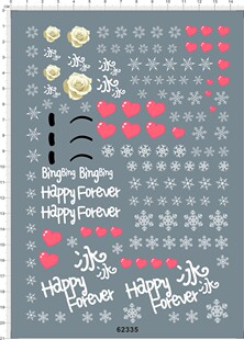 62335-B806 MG BEAGGUY III 熊霸3冰冰雪花红心形玫瑰花朵水贴1