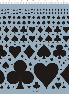 62325-T33 CHAR'S ZAKU 夏亚红扎古葵扇黑桃梅花红心方块水贴