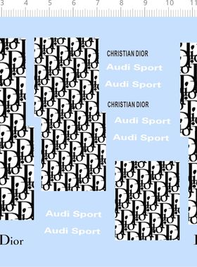 76803整版水贴 奢侈 车钥匙奥迪印花集定制打印2312模型