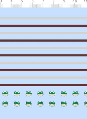 77375整版 青蛙 灰色 褐色 线条 手办模型水贴纸定制打印2402