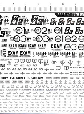 2695-@612 HG RX-79 BD Blue Destiny 蓝色战栗 gd金属贴111