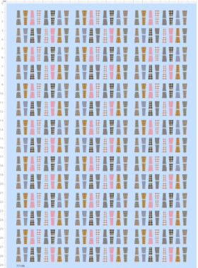 77198整版水贴 纹路花纹 英伦裙子领带格子衣服手办模型定制现货