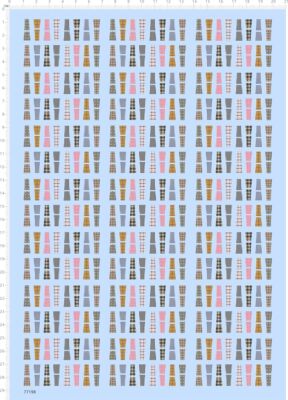 77198整版水贴 纹路花纹 英伦裙子领带格子衣服手办模型定制现货