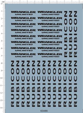 63486-A6808 1/10 wrangler unlimited rubicon JK牧马人水贴现货