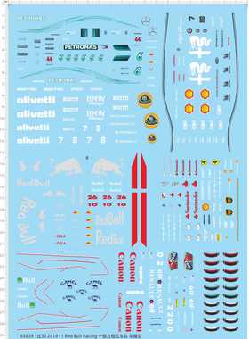 65639一级方程式车队1/32 2019 F1 Red Bull Racing lotus法拉利