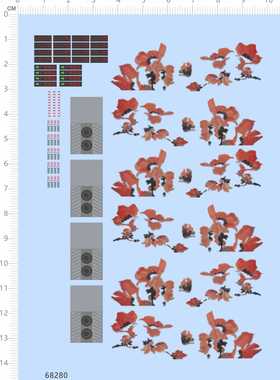 68280整版胶n比例广佛地铁站牌米棉花水贴火车动车高铁地铁水贴纸