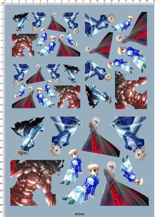 90344 Fate Zero 魔术师 痛车去底水贴 A4纸