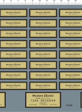 61320 western electric 720a receiver patent 模型水贴1