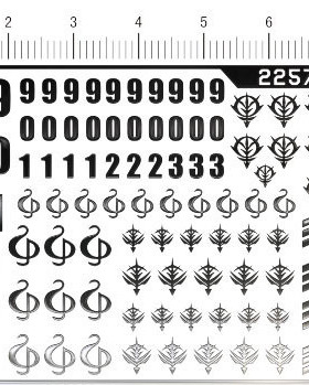 2257 ZEON ZAKU 吉恩吉翁自护大魔扎古军衔数字编号gd金属贴现货