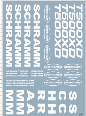 62622  1/12 libili schramm t500xd 钻井工程车模型水贴1