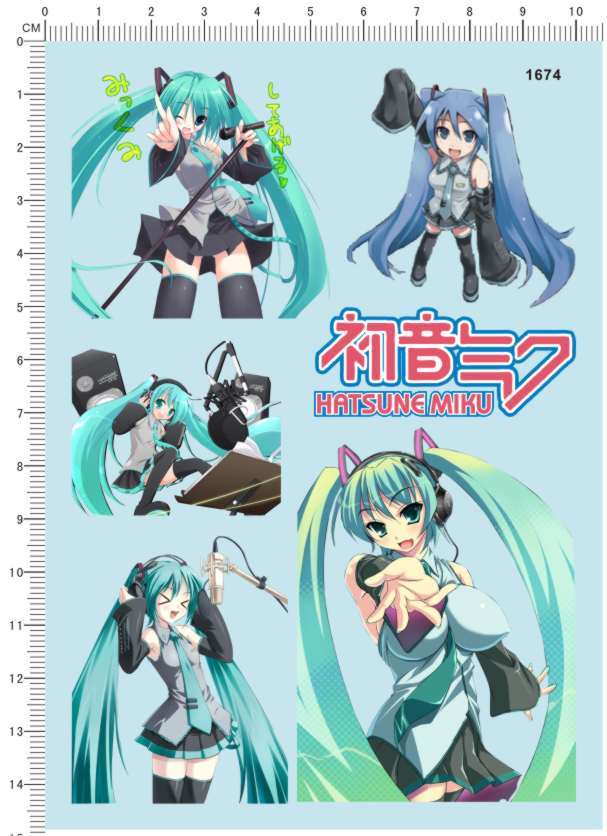 1674- 初音未来 Hatsune Miku 1:24 1:28 痛车模型车去底水贴