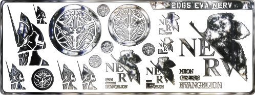 2065  EVA NERV 福音战士 金属贴纸 尺寸：93x35mm1